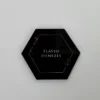 4 Porta Copo Em Acrílico Preto Personalizado Com Sua Frase